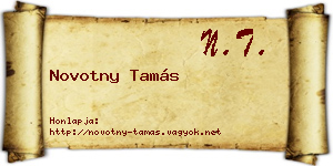 Novotny Tamás névjegykártya